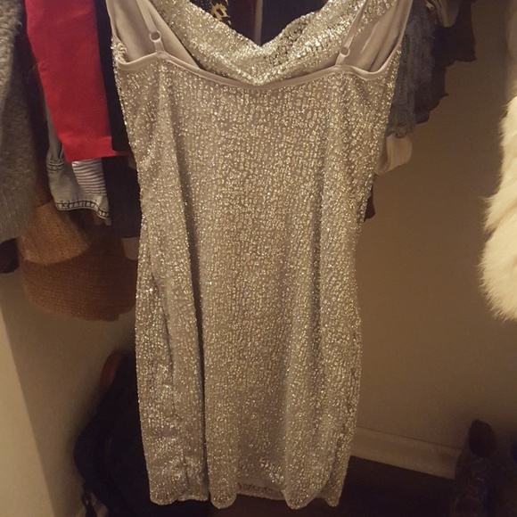 Pretty Little Thing Silver Mini Dress - Picture 6 of 6